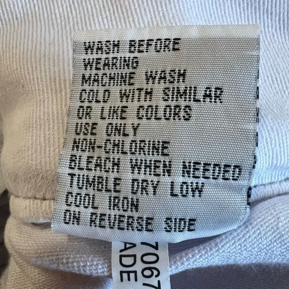 Danesi Jeans Butt Lifter White Denim High Waist Slim Fit Jeans Size 11